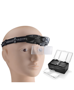 Headband With Led Light And Magnifying Lentes - (including 5 lenses)