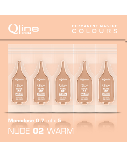 Nude 02 Warm Qline Pro Monodose 5 x 0,7 ml