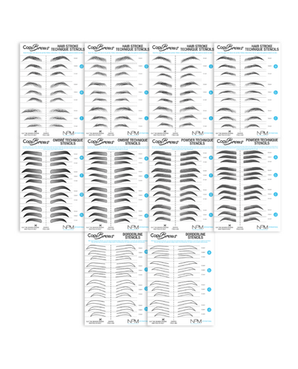 Eyebrow Designs Stencil Sets Folder